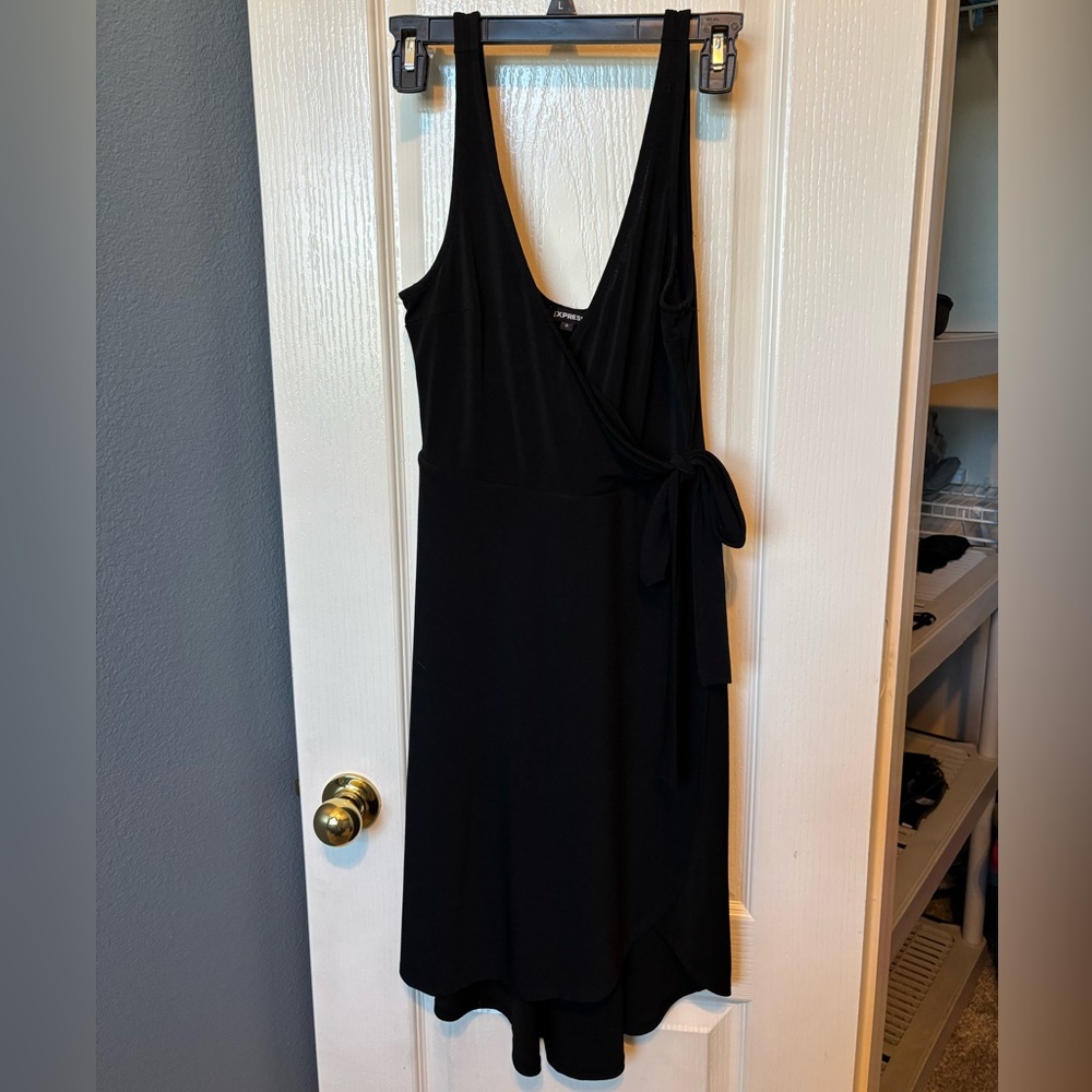Express Black Wrap Dress